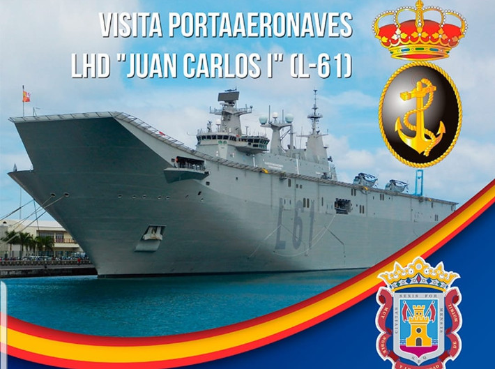 Mxima expectacin ante la llega del buque Juan Carlos I con ms de 12.000 entradas reservadas